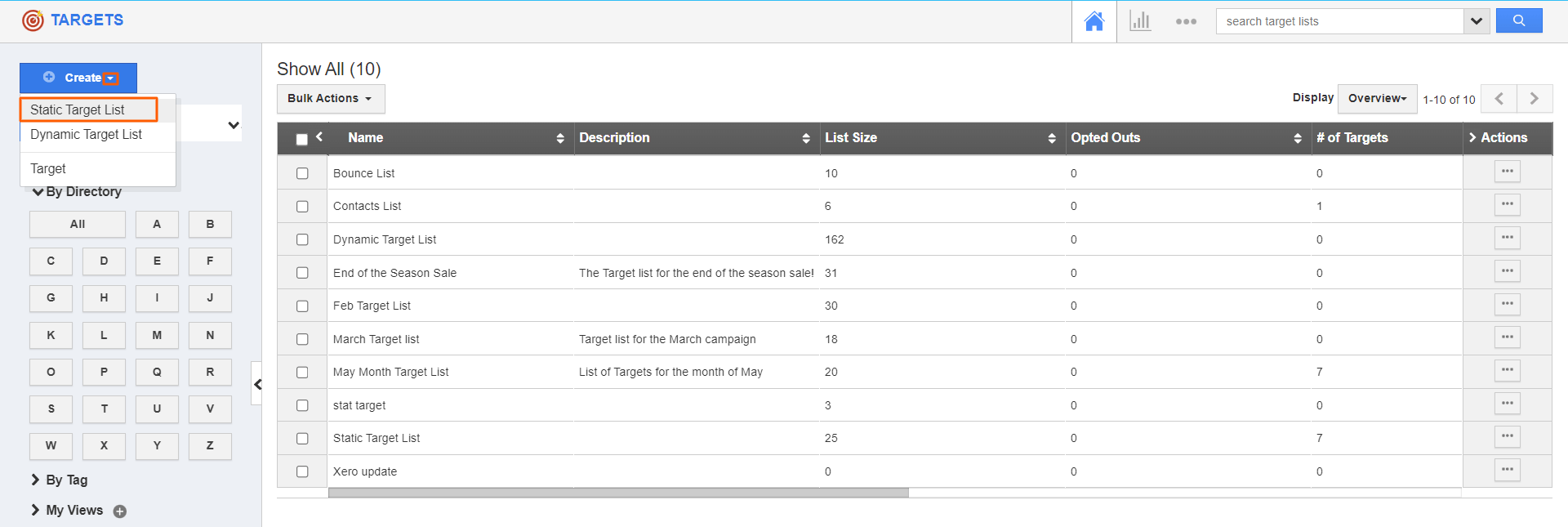 Targets - Create Stat